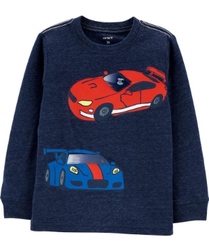 Moda Infantil Masculino - Blusa Carros de Corrida