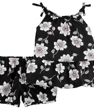 Moda Infantil Feminino - Conjunto  Floral