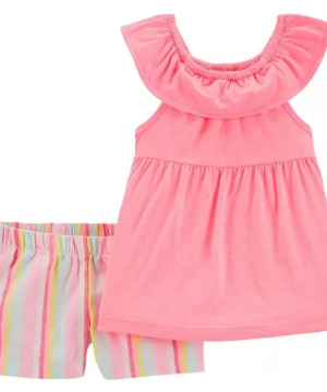 Moda Infantil Feminino - Conjunto 2 Peças  Blusa e Short
